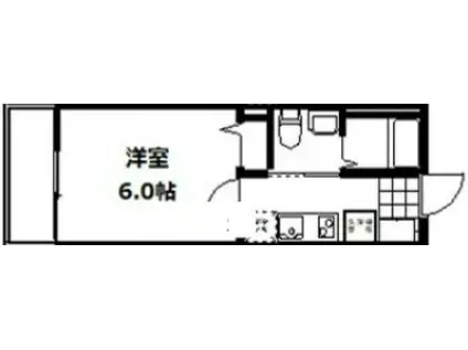 ウエストコート大和田(1K/3階)の間取り写真