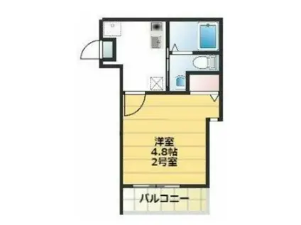 ベイルーム百合ヶ丘(1K/3階)の間取り写真