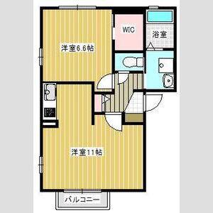 ヌーヴェルサンタナール(1LDK/2階)の間取り写真