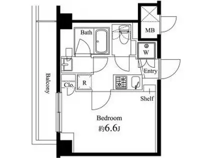 ルーブル多摩川七番館(1K/3階)の間取り写真