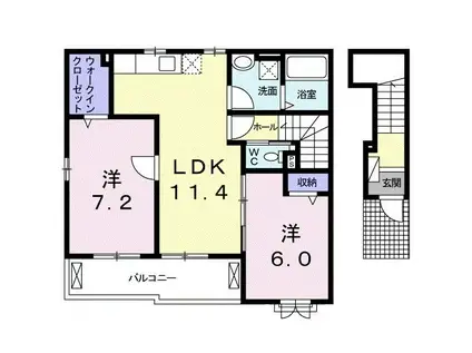 ブリッサ(2LDK/2階)の間取り写真