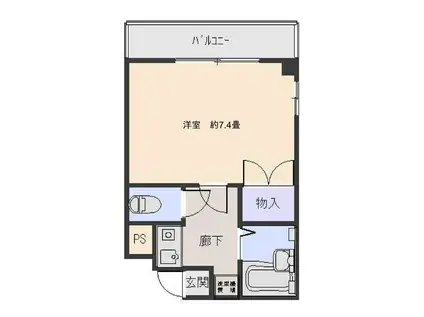 クリエイト香里園(1K/2階)の間取り写真