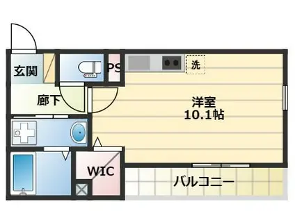 ARC千葉本町(1K/2階)の間取り写真