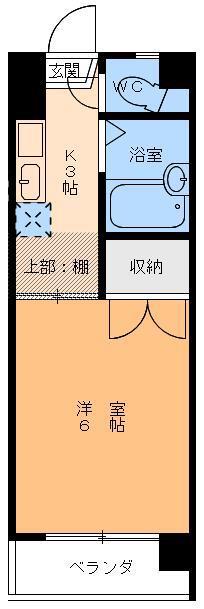 ハイツフォーラム(1K/2階)の間取り写真
