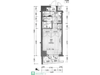 エステムプラザ世田谷千歳烏山(1K/4階)の間取り写真