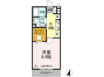 GRANDE-北烏山1丁目-(1K/1階)の間取り写真