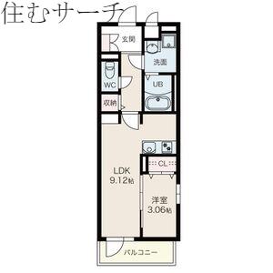 RIFORET(1LDK/2階)の間取り写真