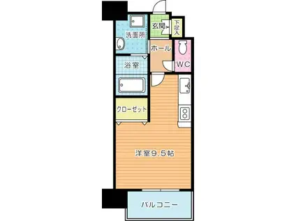 AXIO KOKURA(ワンルーム/9階)の間取り写真