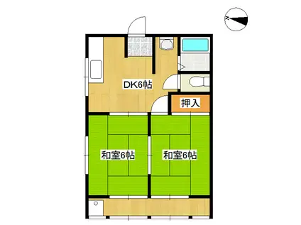 サンシャインシティ多治見(2DK/3階)の間取り写真