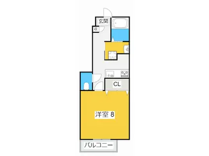 NOB コリーヌ II(1K/1階)の間取り写真