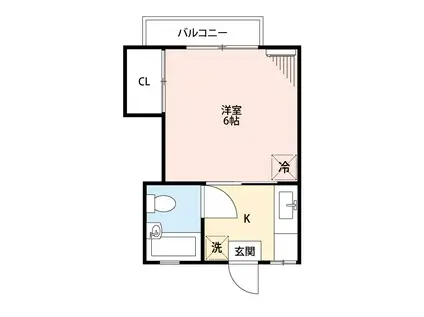 ファーストメゾン(1K/2階)の間取り写真