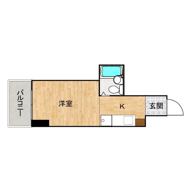アルティメイトBUILDING光南 THE TOWER(ワンルーム/5階)の間取り写真