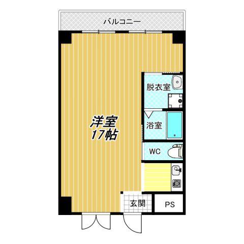 岡本ビル(ワンルーム/4階)の間取り写真