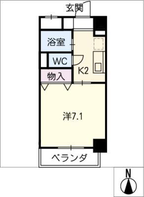 トーシンコーポ古出来(1K/3階)の間取り写真