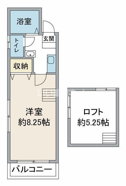 メゾンエスポワール(1K/1階)の間取り写真