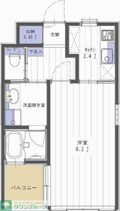 アルメゾンアネシス(1K/2階)の間取り写真