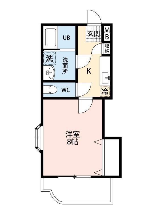 ロイヤルスター(1K/1階)の間取り写真