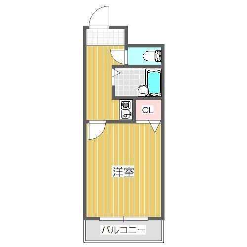 エミネンスヨシムラ(1K/4階)の間取り写真