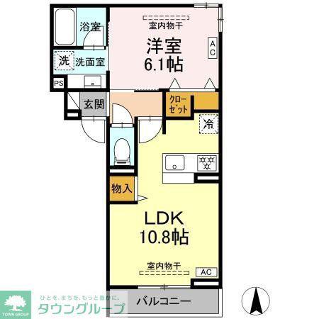 パラディーゾ湘南(1LDK/3階)の間取り写真