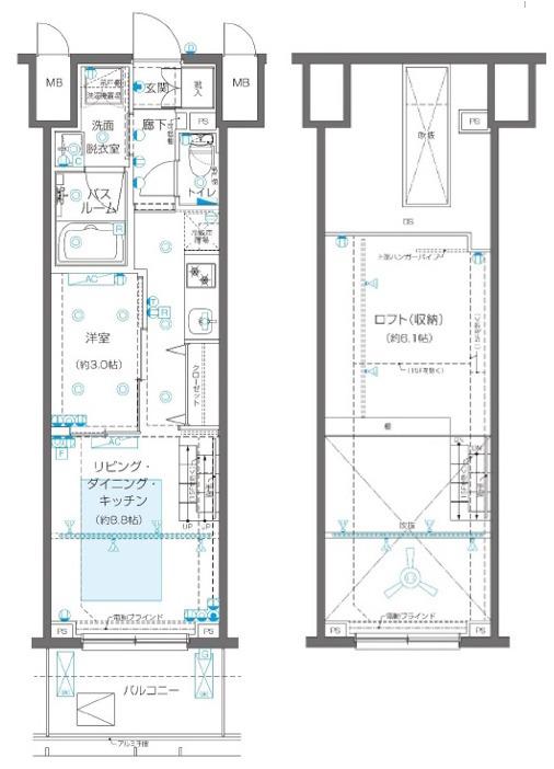 ZOOM新宿御苑前(1LDK/12階)の間取り写真