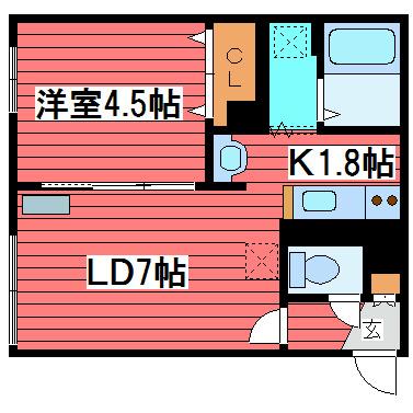 PARK WELL札大前(1LDK/3階)の間取り写真