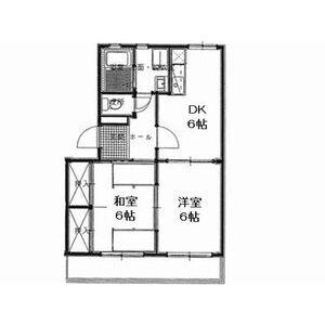 ラフォーレ西沢II(2DK/2階)の間取り写真