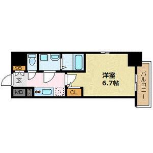 エスリード大阪上本町グリーズ(1K/15階)の間取り写真