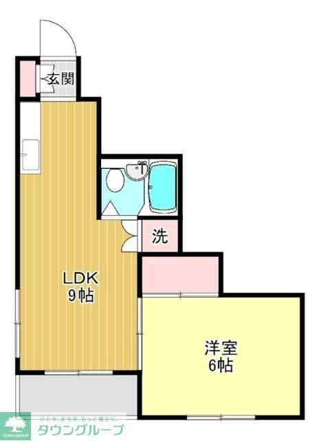 岩崎ビル(1LDK/3階)の間取り写真