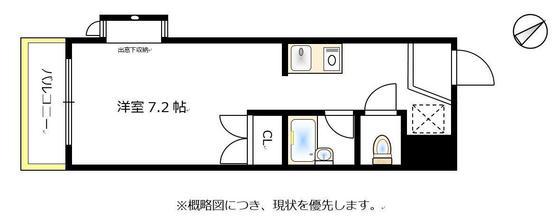神田K2スクエア(1K/3階)の間取り写真