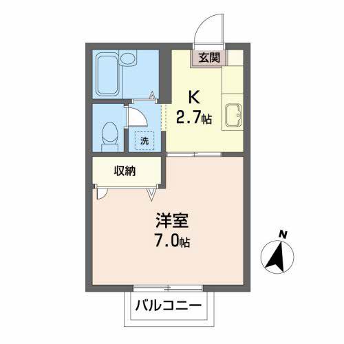 セフィラ・エイ(1K/2階)の間取り写真