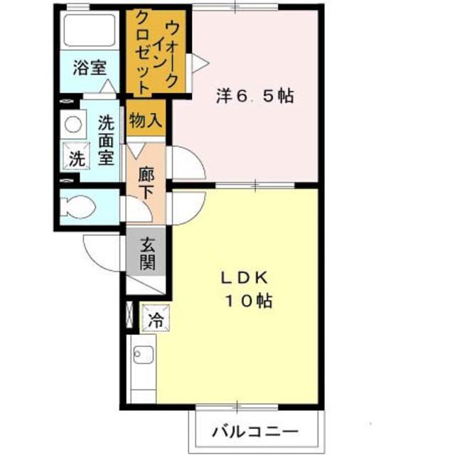 グリーンコート原寺(1LDK/1階)の間取り写真