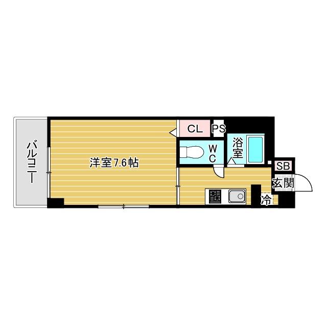 中旺ビル(1K/4階)の間取り写真