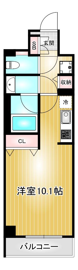 ノヴェル新栄(ワンルーム/5階)の間取り写真