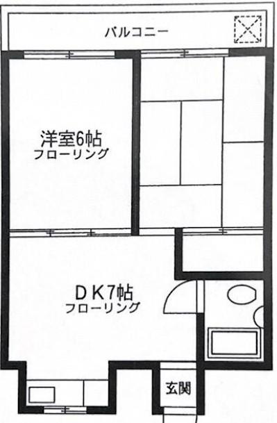 マック浅田コート(2DK/3階)の間取り写真