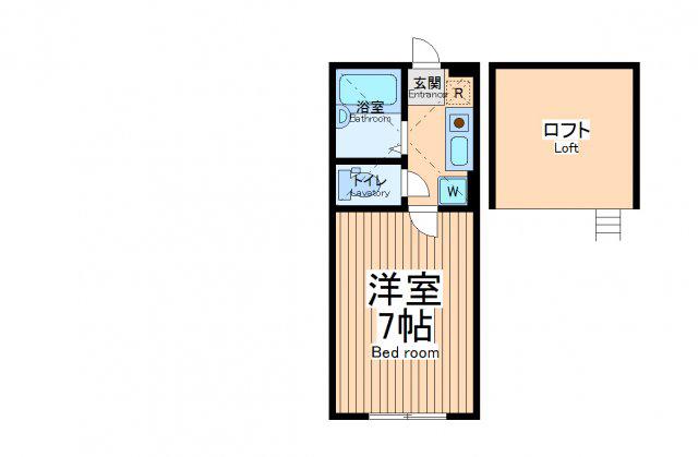 シティハイム中央林間(1K/2階)の間取り写真