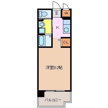 大晃マンション(1K/7階)の間取り写真