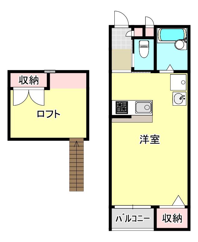 プレミー20(ワンルーム/2階)の間取り写真