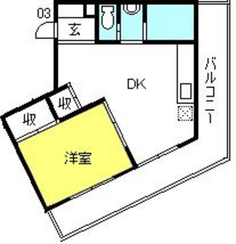 大宮KSAビル(1DK/5階)の間取り写真