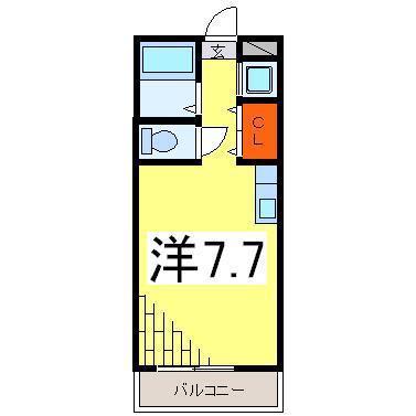 BAAN萬(ワンルーム/4階)の間取り写真
