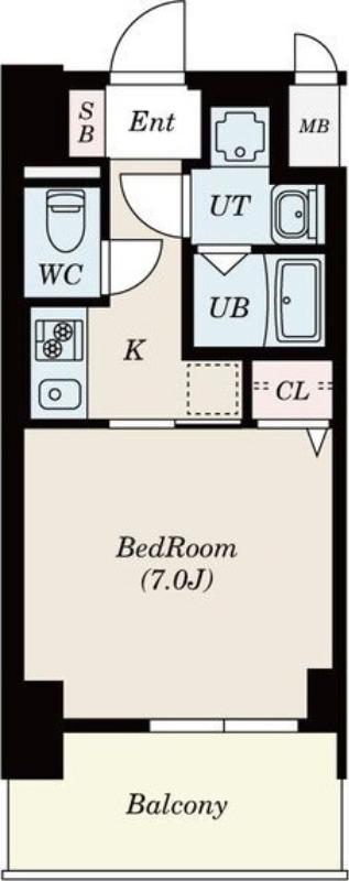 S-RESIDENCE浄心イースト(1K/9階)の間取り写真