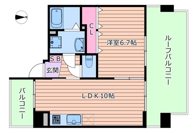 SERENITE江坂四番館(1LDK/12階)の間取り写真