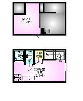 VILLEST 町屋(ワンルーム/2階)の間取り写真