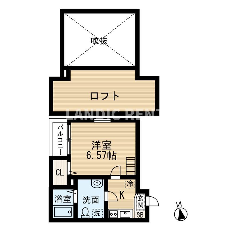 シュプリームメゾンA(ワンルーム/1階)の間取り写真