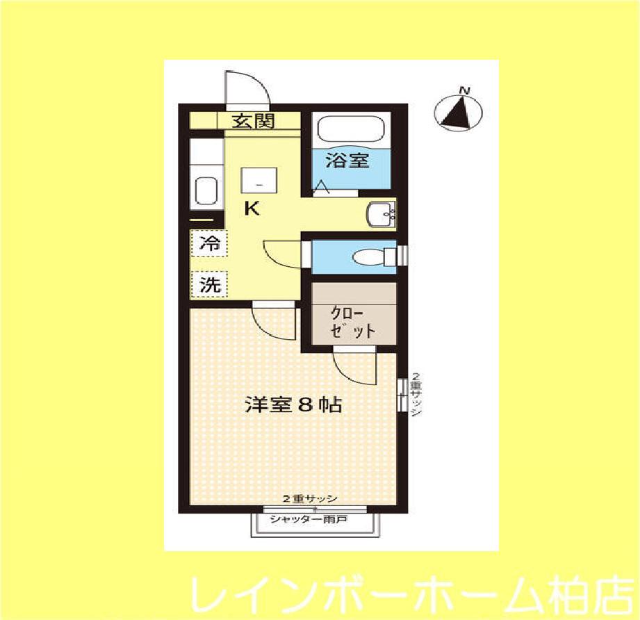 エクセルハイツ(1K/1階)の間取り写真