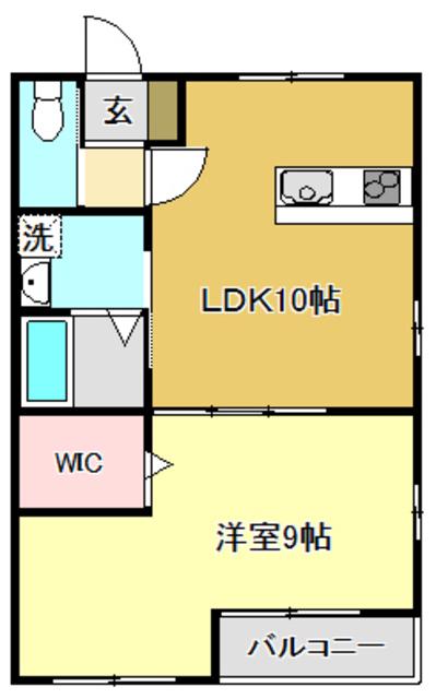あざみのハイム(1LDK/2階)の間取り写真