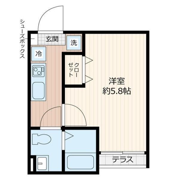 NOTA.YOKOHAMA(1K/1階)の間取り写真