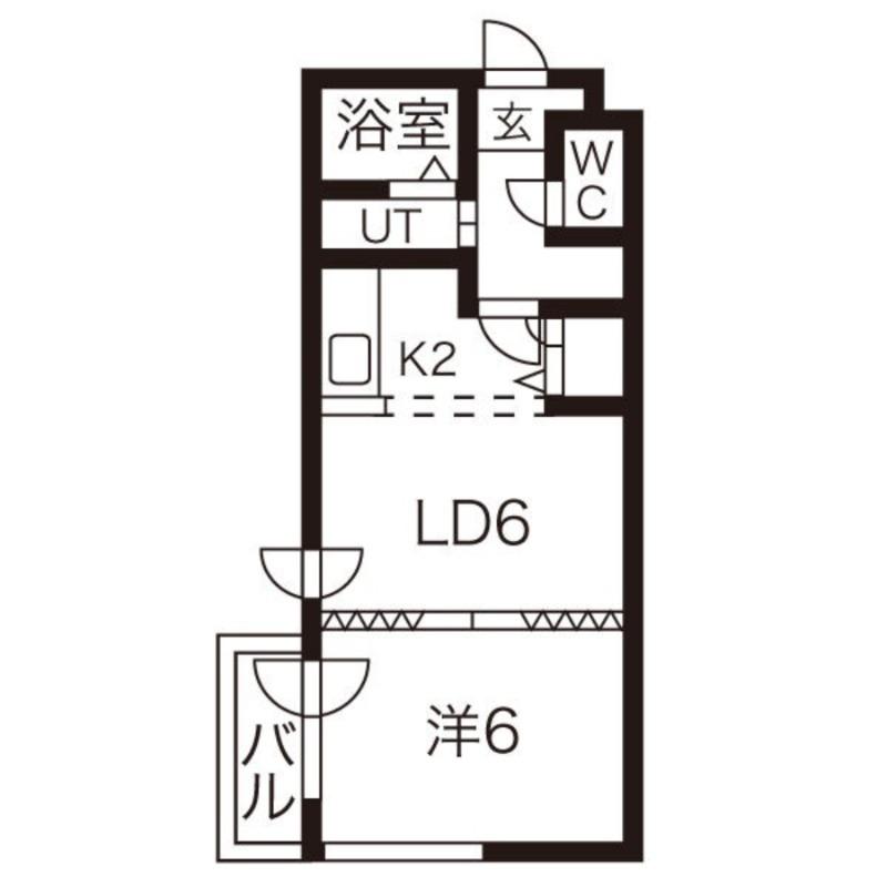 エクセレント本郷(1DK/2階)の間取り写真