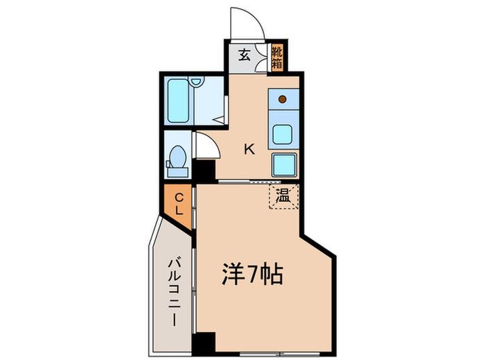 ラフィーネ四条堀川(1K/10階)の間取り写真