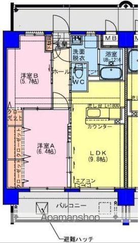 第2ノベハイツ(2DK/2階)の間取り写真