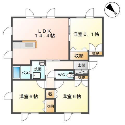 ルミナ・パピィM(3LDK/2階)の間取り写真